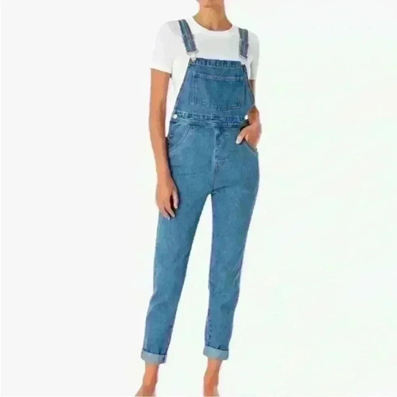 WeWoreWhat Basic Straight Leg Jean Overalls in Light
Wash Denim - Picture 2 of 6